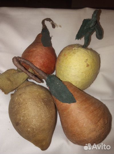 Старинные ёлочные игрушки ватные