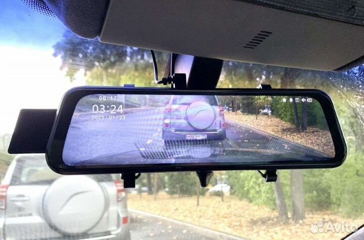Видеорегистратор сенсор зеркало с 2 камерами