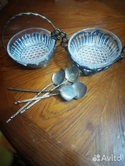 Вазы конфетницы. Мельхиор. СССР