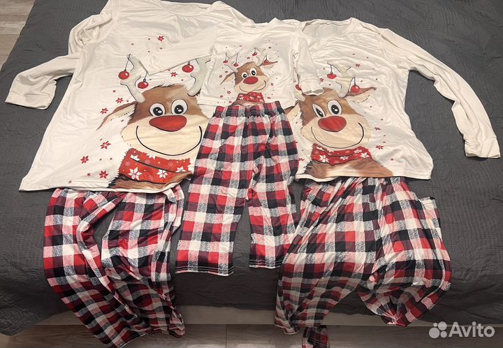 Новогодние семейные пижамы family look