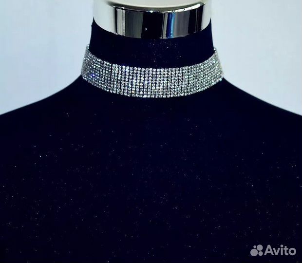 Чокер ожерелье стразы