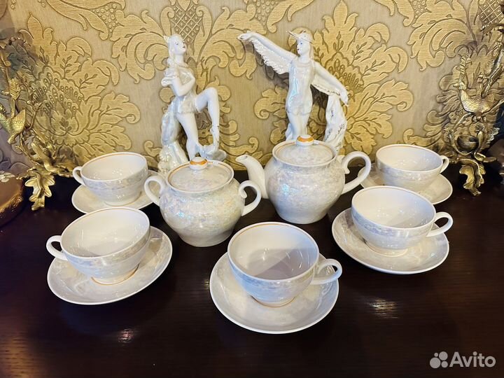 Чайный сервиз перламутр СССР