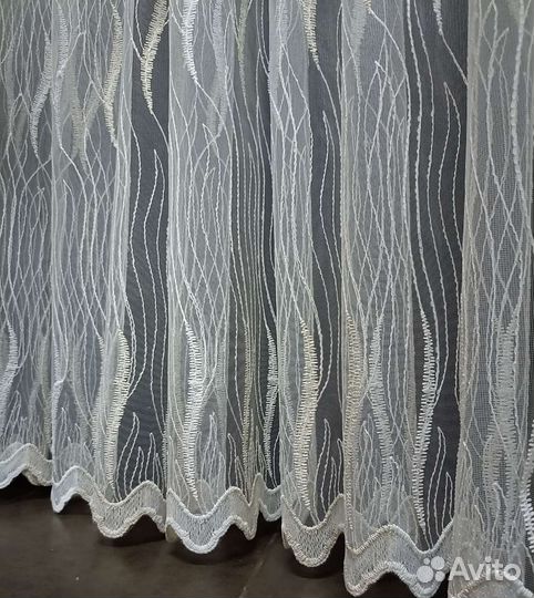 Тюль новый на шторной ленте