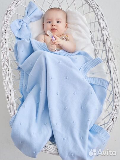 Плед на выписку летний