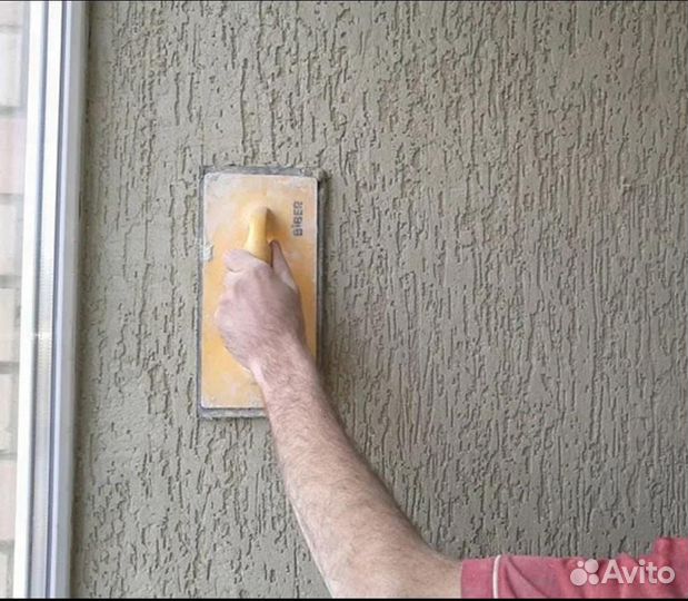 Фасадные работы,мокрый короед