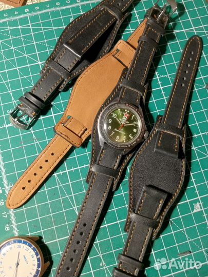 Кожаный ремешок для часов 18 мм