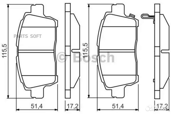 Bosch 0986495242 Колодки тормозные дисковые перед