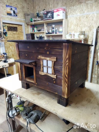 Будка для кошки утеплённая