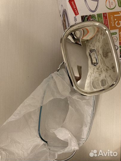 Блюдо стеклянное на подставке с подогревом