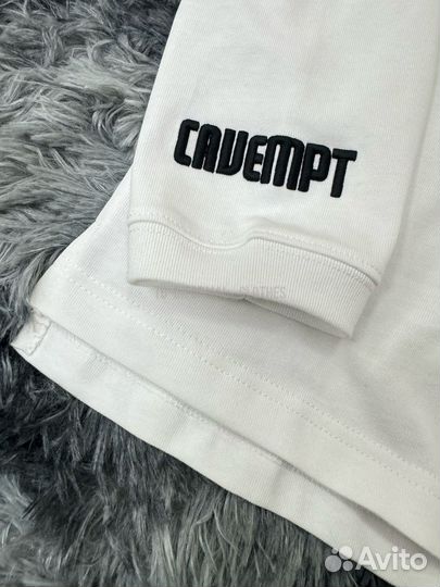 Лонгслив Cav Empt белый базовый с горлом