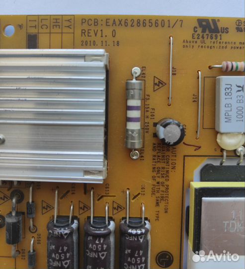 Плата блок питания LG EAX62865601/7. REV1.0