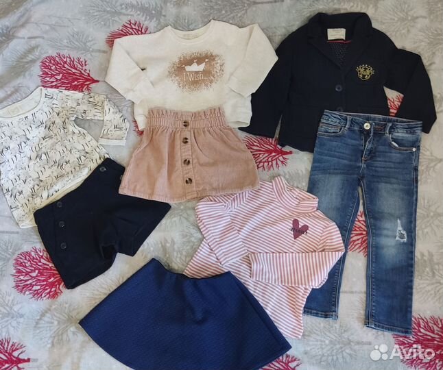 3-4 г Zara, пакетом, кофты, джинсы,юбка