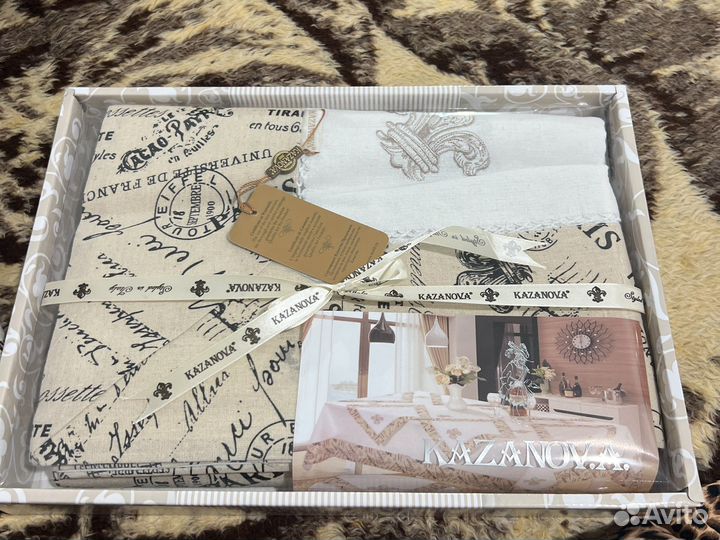 Скатерть натуральная и салфетки