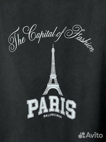 Футболка Balenciaga оверсайз Paris
