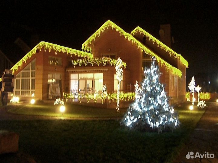 Гирлянд 6х0,6 Каучук Премиум уличная бахрома