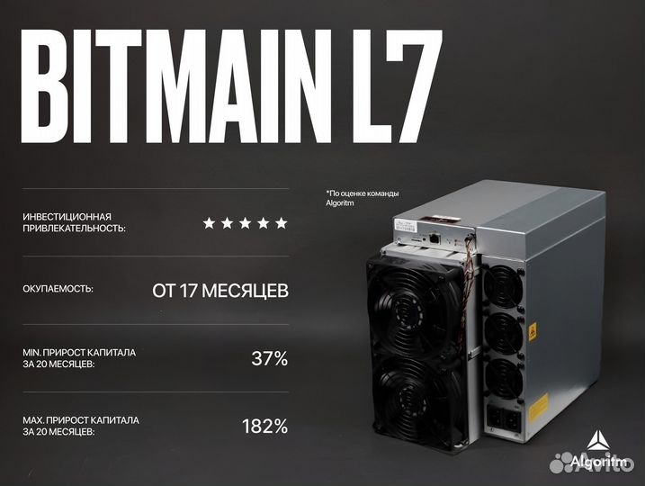 Antminer L7 9300 mh Асик Майнер