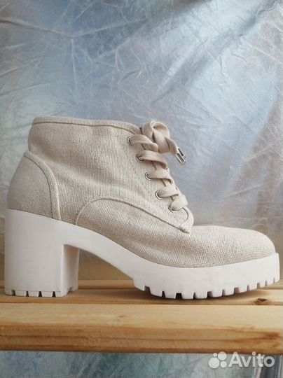 Ботильоны Zara trafaluc 37 размер бежевые