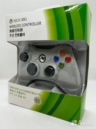 Джойстик Xbox 360 белый беспроводной