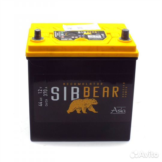 Аккумулятор sibbear asia 50B19L 44 А*ч п.п