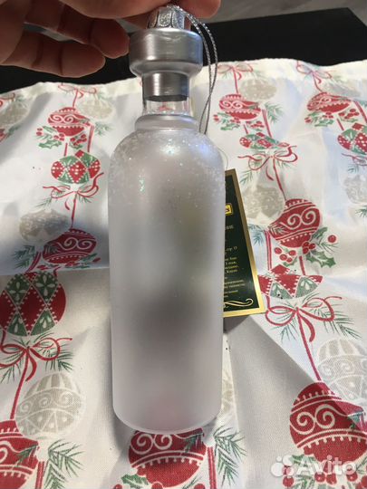 Стекло игрушка елочная бутылка водки