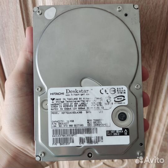 Жесткий диск hitachi 164G Торг