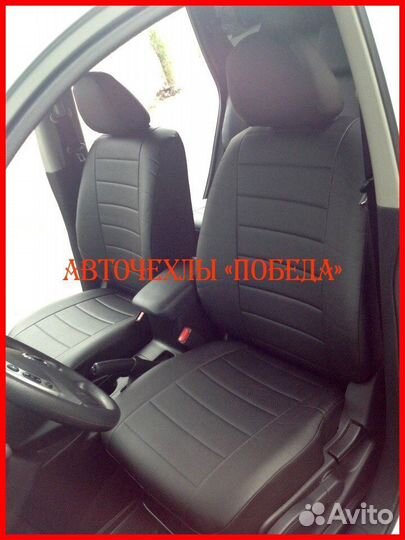 Чехлы Nissan X-Trail T31 из экокожи чёрные Классик