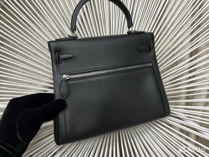 Сумка Hermes Kelly 28 Lakis Black