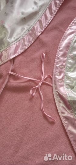 Hanse Халат женский 48-50р розовый атлас на флисе