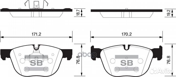 Колодки торм.дисковые Hi-Q BMW X5 07-09 (D1294)