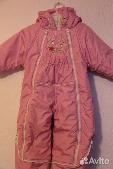 Зимний комбинезон для девочки 74 80 см