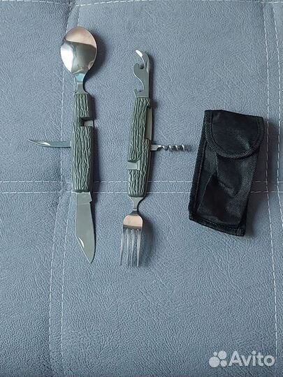 Набор складных столовых приборов 6в1 в чехле