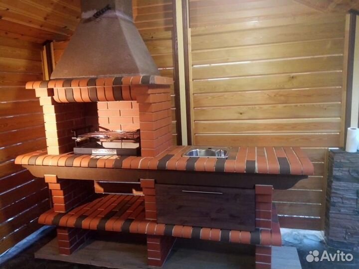 Мангальный комплекс из кирпича Барбекю