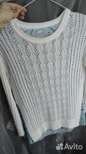 Ажурная кофточка 2 в 1