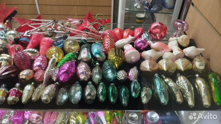 Стеклянные ёлочные игрушки. СССР