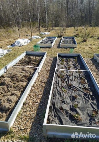 Грядка оцинкованная 1м х 6м х 22см