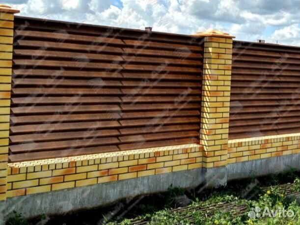 Забор жалюзи металлический