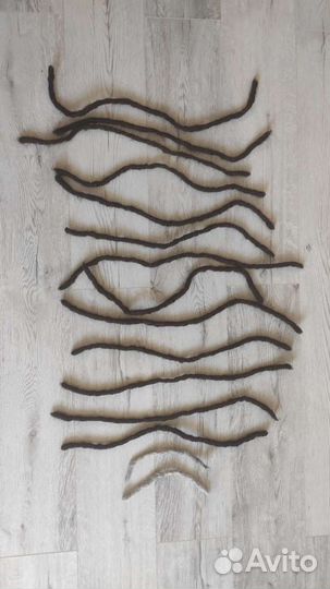 Де дреды 60 см, 15 кончиков