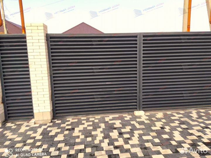 Забор жалюзи металлический