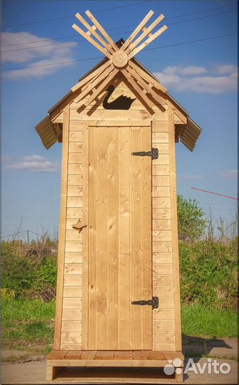 Дачный туалет деревянный PRO879