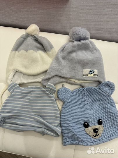 Шапки детские для мальчика с рождения до 1 года