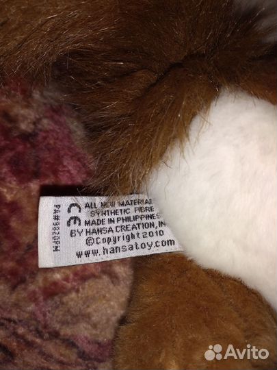 Лиса hansa мягкая игрушка