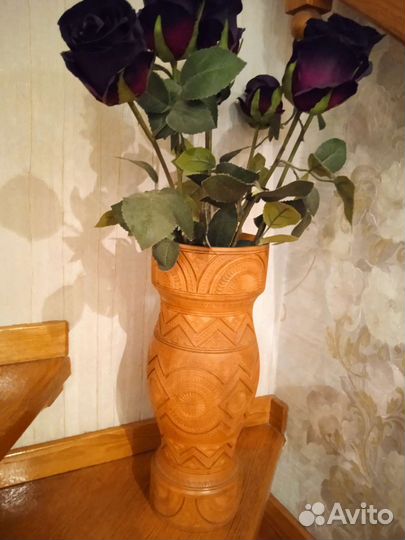 Ваза напольная деревянная