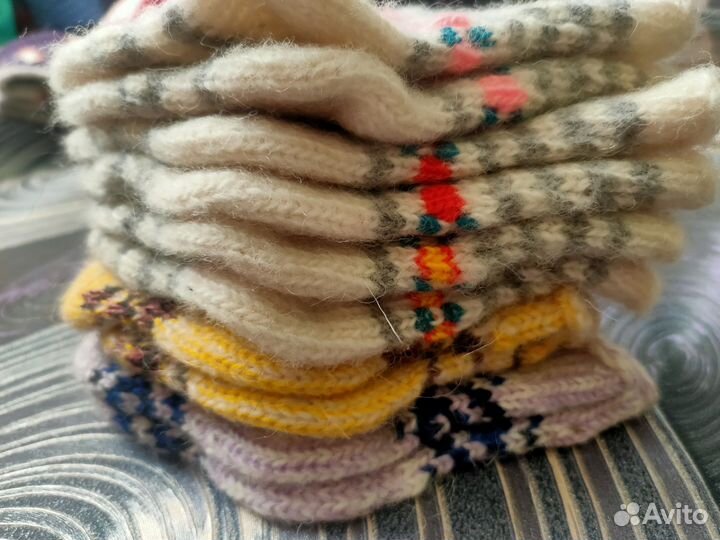 Носочки шерстяные для новорожденного 3-9 мес