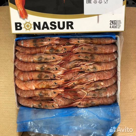 Креветка Аргентинская сырая с головой