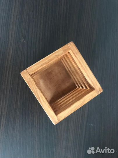 Подставка под ручки и карандаши деревянная