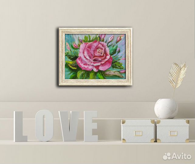 Картина маслом розы 