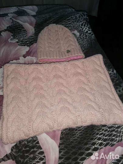 Комплект шапка и снуд