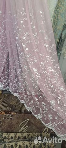 Тюль Сетка с цветочками красивая