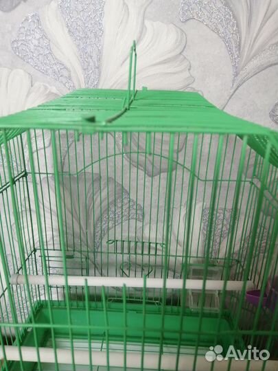 Клетка для волнистого попугая, с гнездом