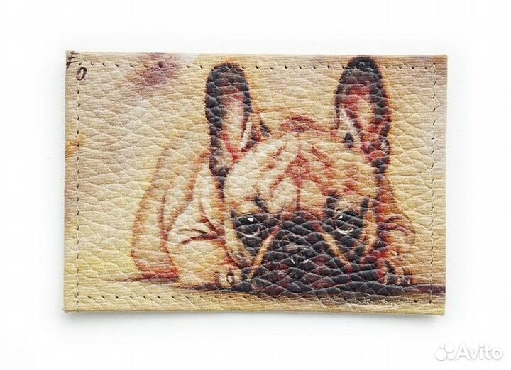 Обложка для карточки (проездного) кожа Россия